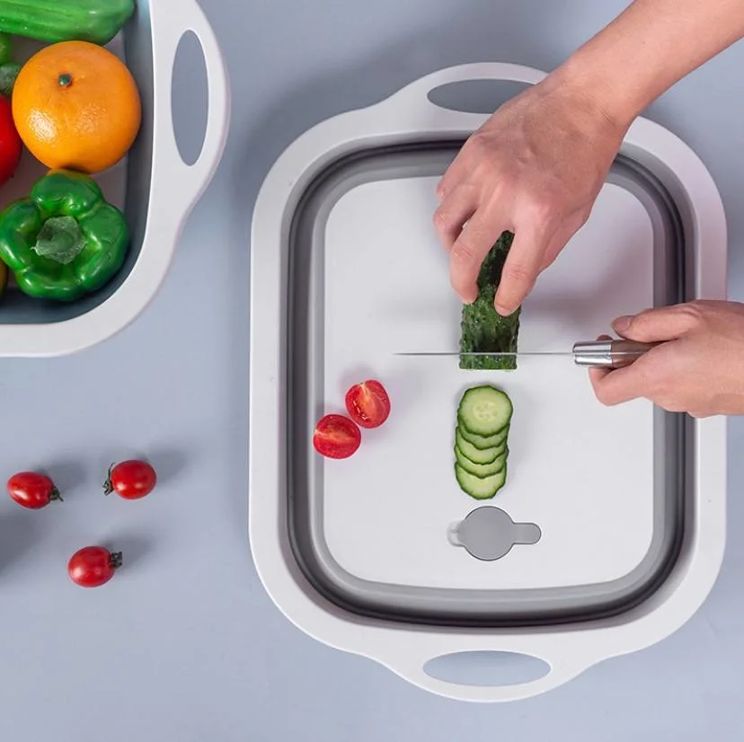 Outils planche à découper pour panier de vidange repliable pour meuble de cuisine