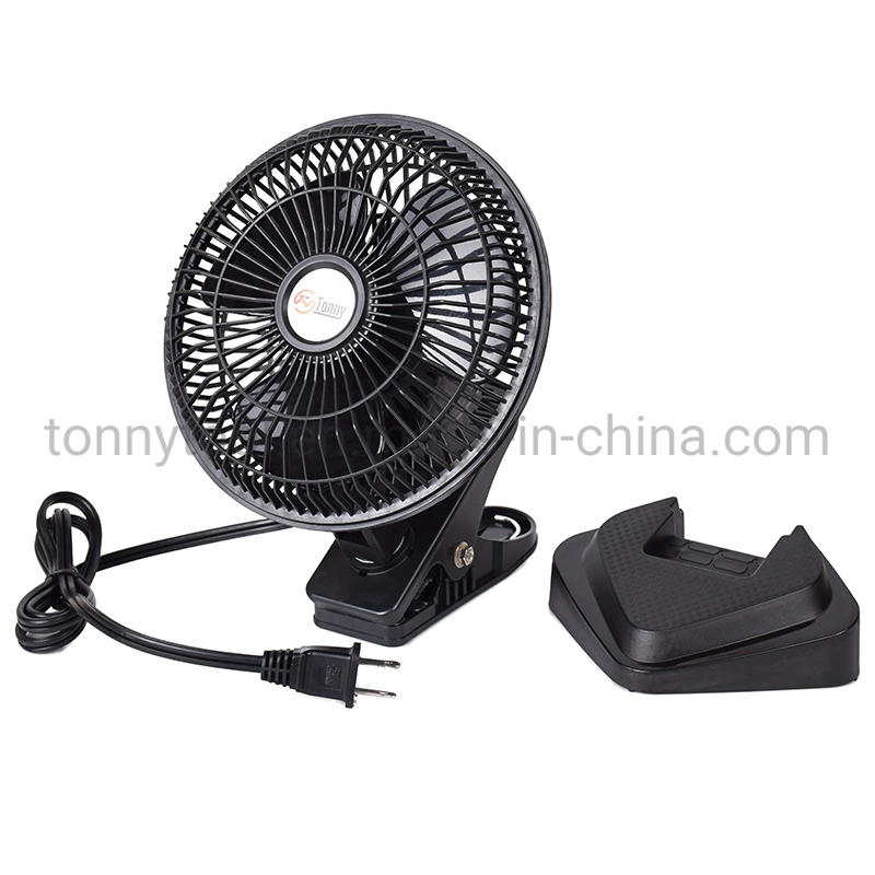 Electric 6-Inch Plastic AC Fan Desk / Table Clip Fan