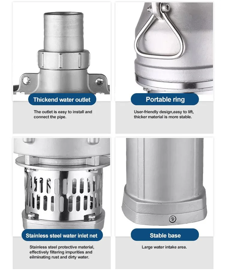 High Efficiency Qy Series Multistage Oil-Immersed Submersible Water Pump for Agricultural/Garden Underground Irrigation