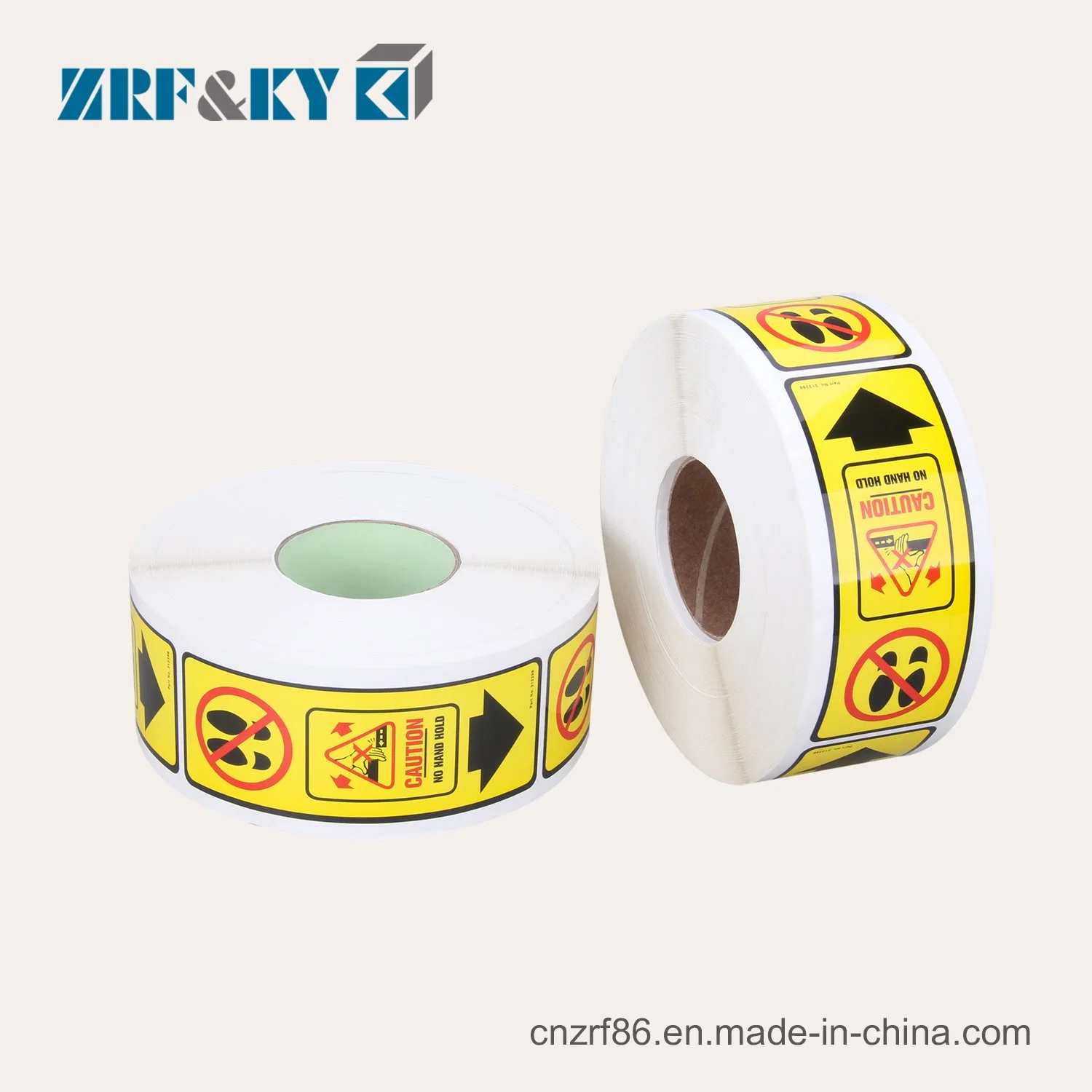 Customized Synthetic Paper Caution Hazard Safety Self Adhesive Waterproof Warning Label Sticker