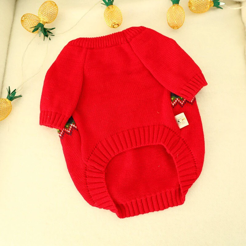 Weihnachtsmann Neujahr Festlich Rot Pullover