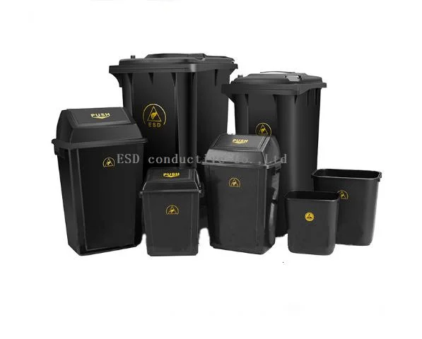 Cleanroom Waste Bin Antistatic Barrel ESD Trash Bin