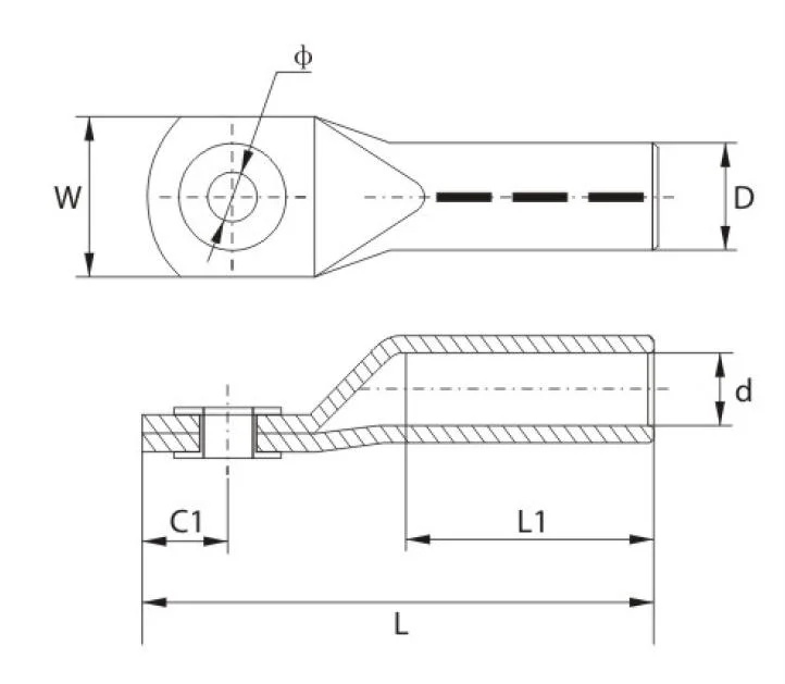 Dtl3 Copper and Aluminium Bimetallic Lug Aluminium Barrel Cu Terminal Wire Cable Fittings