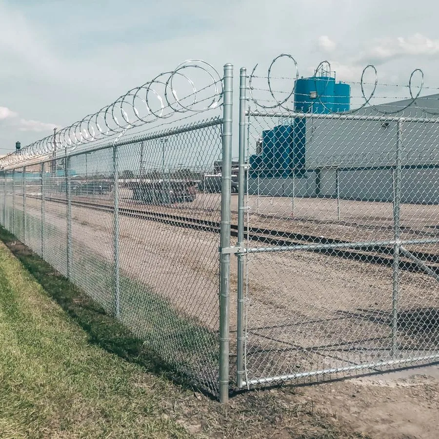 Eslabón de cadena recubierto de PVC Fence cerco de malla ciclón Kk de malla de alambre de 6 pies