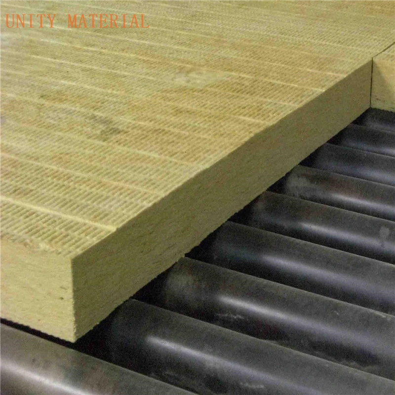 100 120 140 160 Kg/M3 Density Rockwool High Density Mineral Wool Rock Wool Board Panel with Aluminum Foil Sandwich Sheet