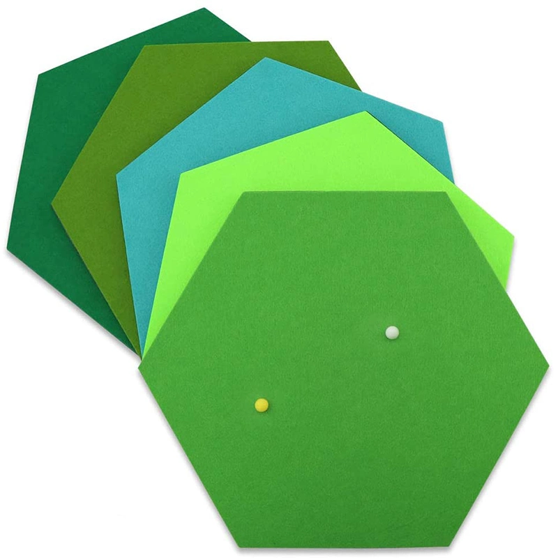 Hexagon Pin Board Sound Absorption 100% Recycle Polyester Fiber Acoustic Panel