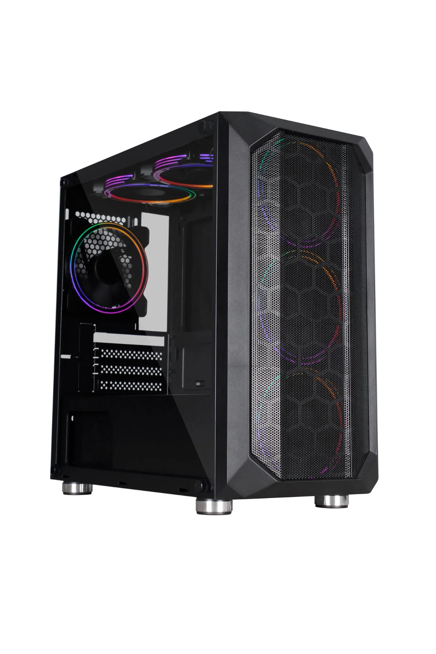 Micro-ATX with RGB Fan Gaming PC Tower Computer Cabinet with Top Dust Filter