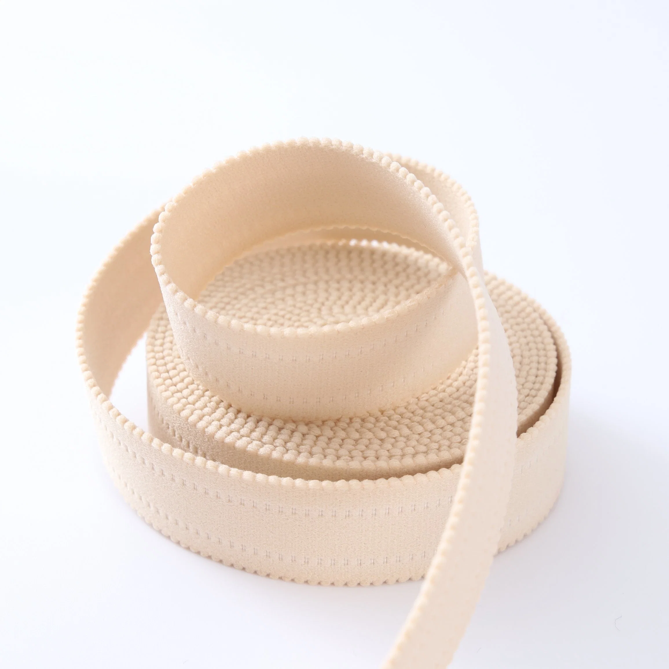 High quality/High cost performance  Plush Non-Slip Double Teeth Edge Nylon Spandex Soft Underwear Bra Strap Tape Band Webbing Elastic