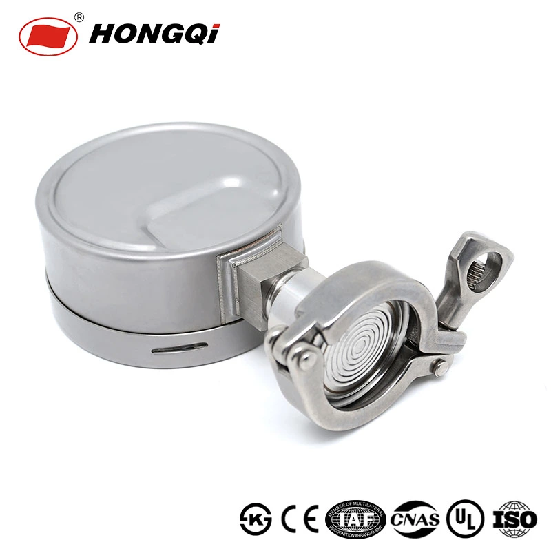 Dry or Oil-Filled Sanitary Clip Hoop with Diaphragm Pressure Corrosion Resistant Pressure Gauges