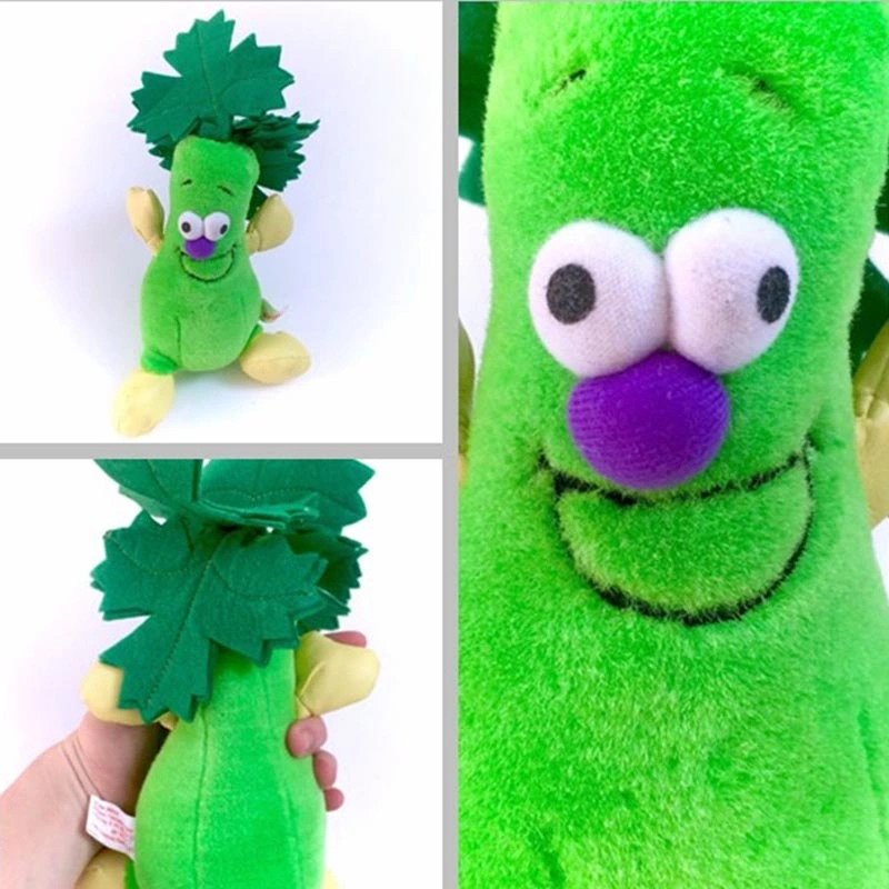 Hot Sale 20cm Lovely Green Plush Stuffed Celery Soft Toys and Vegetables