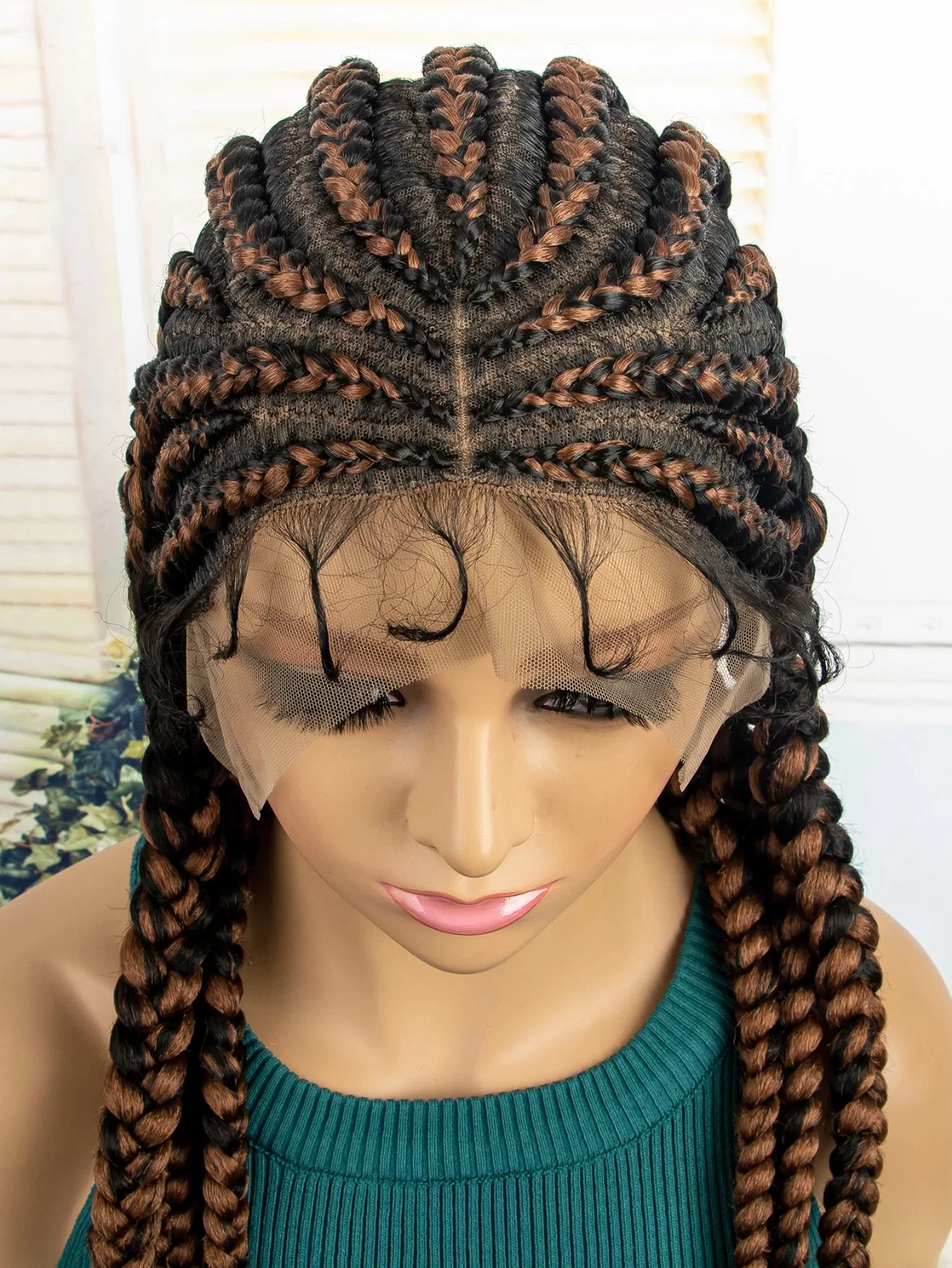 Wholesale/Supplier Handmade Box Braided Lace Wigs Afro Full Lace Front Braided Wigs