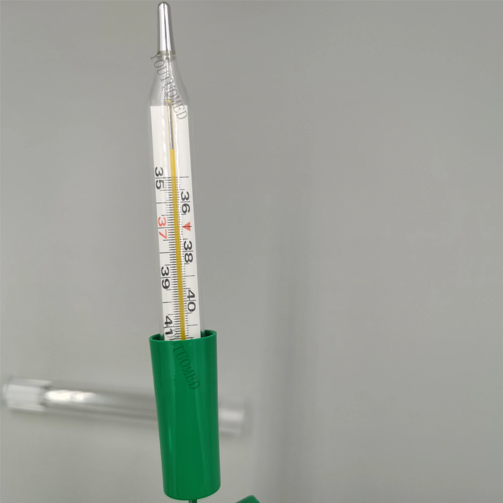 Aucun mercure Thermomètre de verre Thermomètre clinique d'aisselle Hospital Pharmacy ovale médical