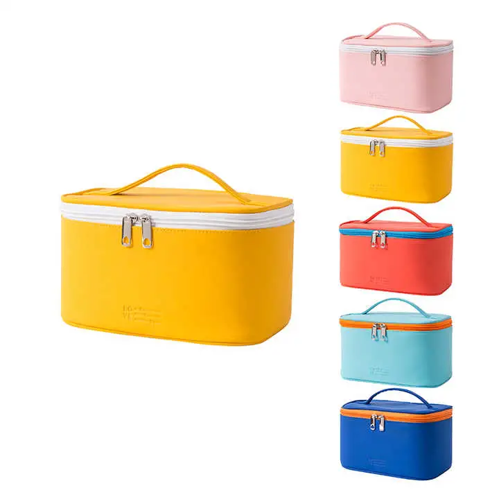 Cosmetic Organizer Bag Makeup Box Ladies PU Leather PE Bag