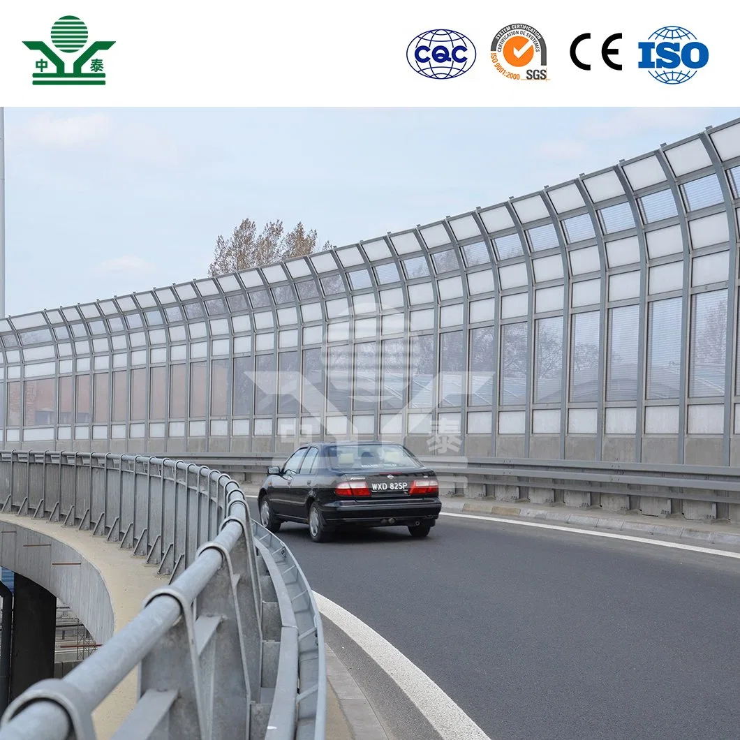 Barrière anti-bruit extérieure Zhongtai Fence Barrier, fournisseurs chinois de barrières, 2960*500*80mm, barrière acoustique pour viaduc.