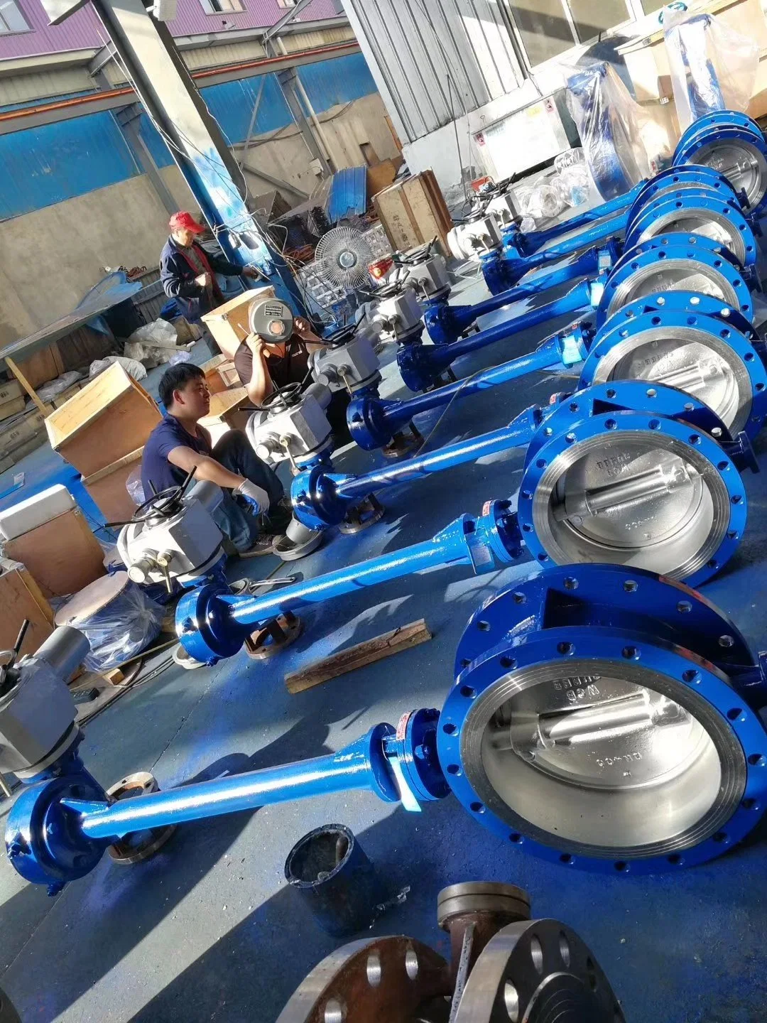 API594 DIN3202 A351 A217 Wafer Flange Type Butterfly Valve Ci/Di/SS304/SS316 D943h-16c DN300