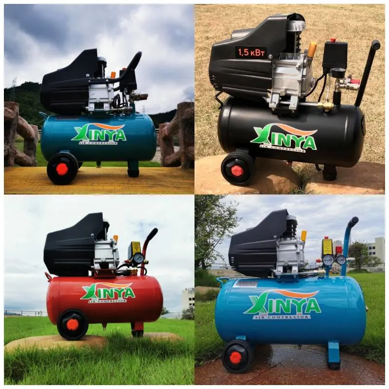 Xinya 1.5HP 2.0HP 20L 24L 50L BM 42 مم 47 مم 48 مم أرخص سعر ضاغط الهواء العامل بالتشغيل المباشر الكهربائي المحمول