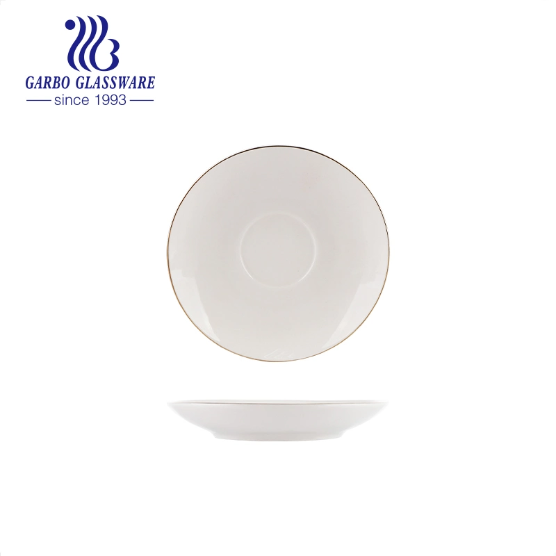 Promotion 8 Inch Pumpkin Design Plain White New Bone China Soup Plate for Home Dinner Table Use with Customized Decal Design