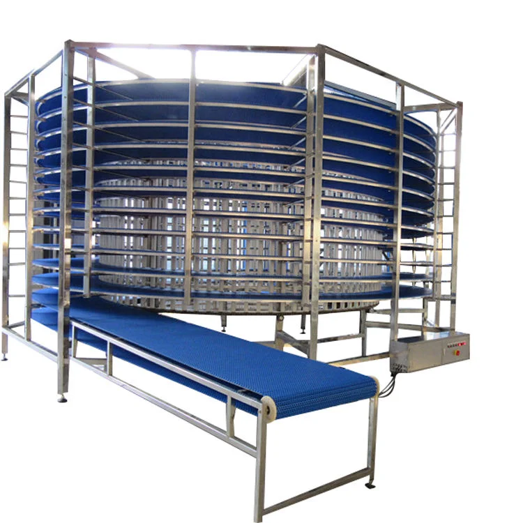 Stainless Steel Drying Cooling Screw Vertical Lift Elevator Conveyor/Croissant Breakfast Bread Producer Cooling Transmission Line