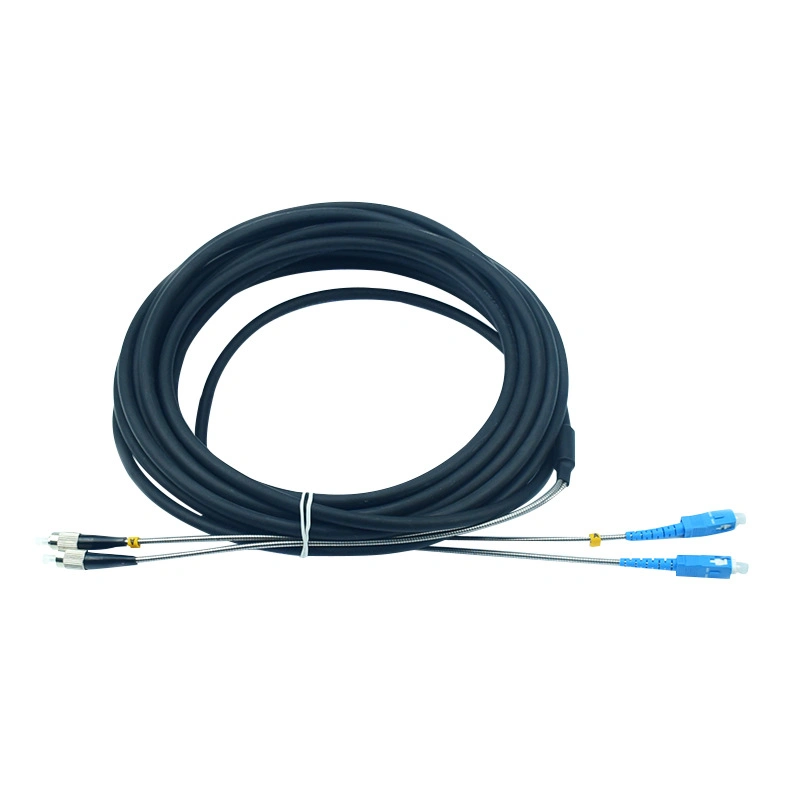 SC LC FC St multimodo de 2 núcleos y 4 núcleos Cable de fibra óptica