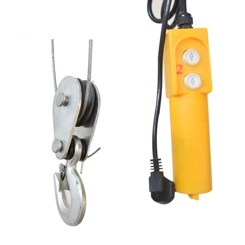 1 Ton Electric Wire Rope Hoist with 2200 Lbs Electric Trolley