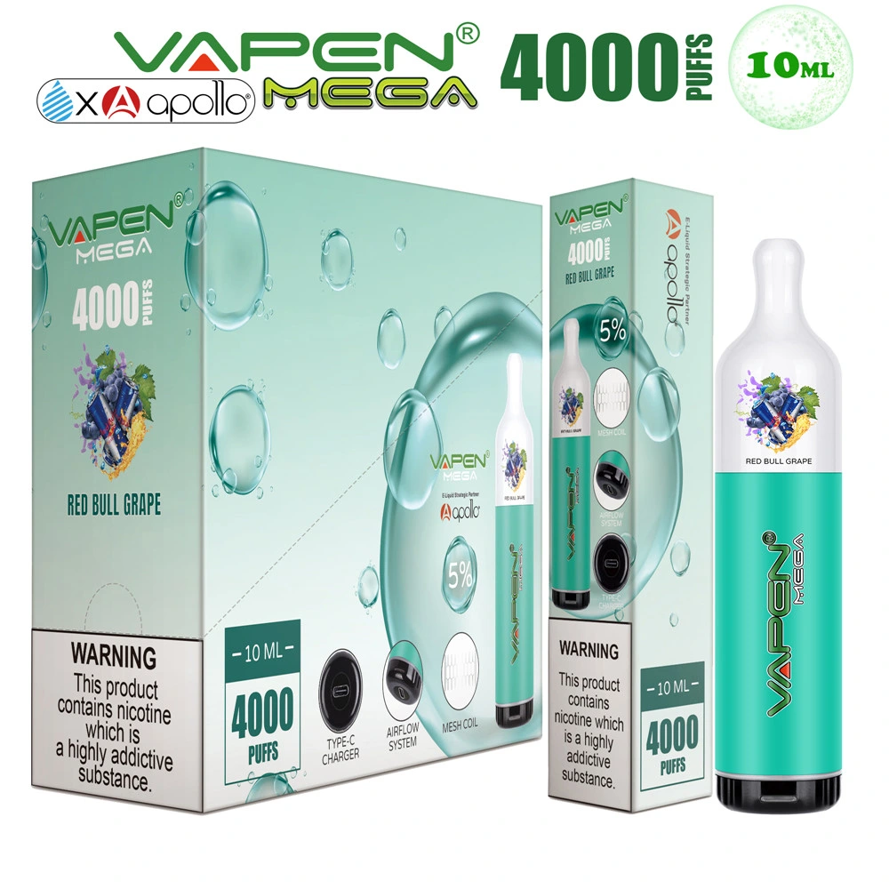 Vapen 600mAh Rechargeable Randm Pod Custom Vaporizer Pen Empty Vape Cartridge 4000 Puffs Advanced Mesh Coil Poco Disposable/Chargeable Vapes