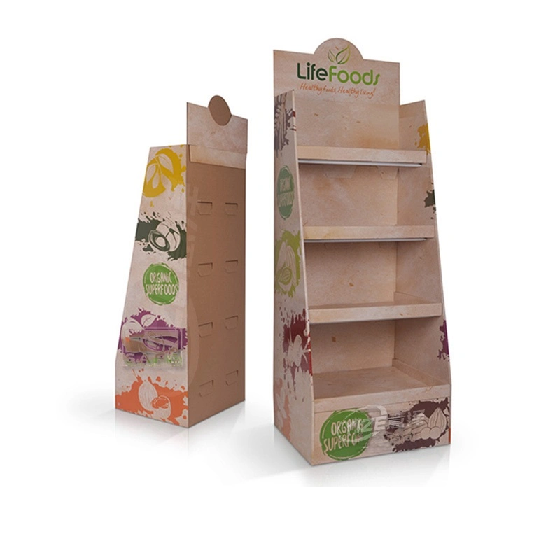 Nut Paper Shelf Display Display-Regal Farbdruck-Display Regal für Supermarkt Convenience Store