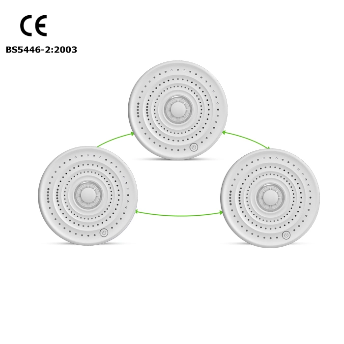 BS5446 alarme de temperatura aprovado RF 433 MHz detectores de calor interligados