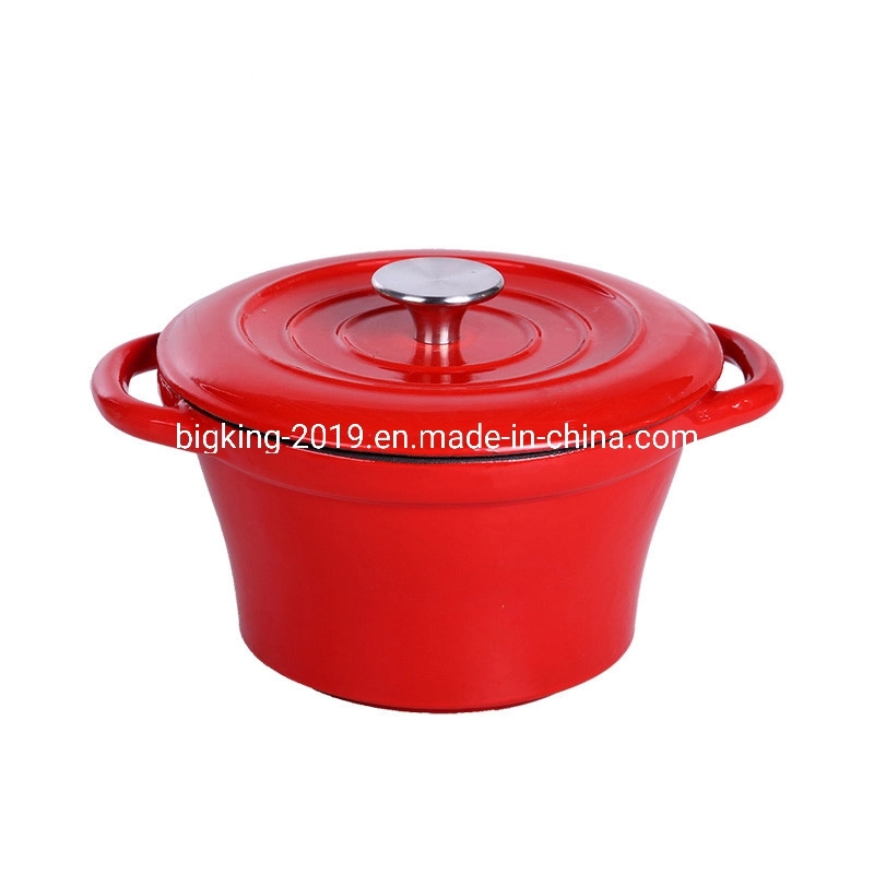 New Design Enameled Cast Iron Round Deep Cook Pot for Kitchen Use