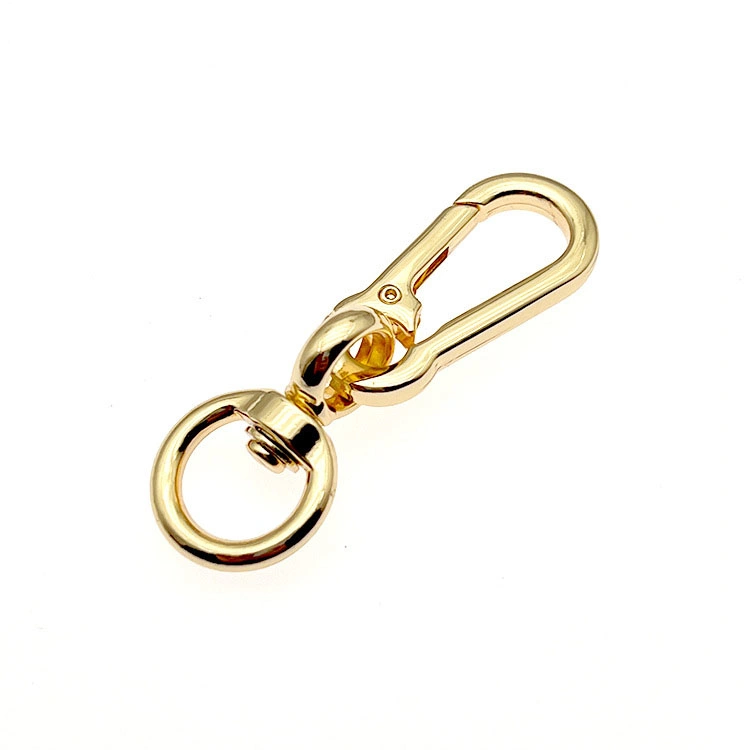 Wholesale/Supplier Personalized Metal Car Keyring Zinc Alloy Luggage Hardware Strap Self-Locking Hook with O Ring