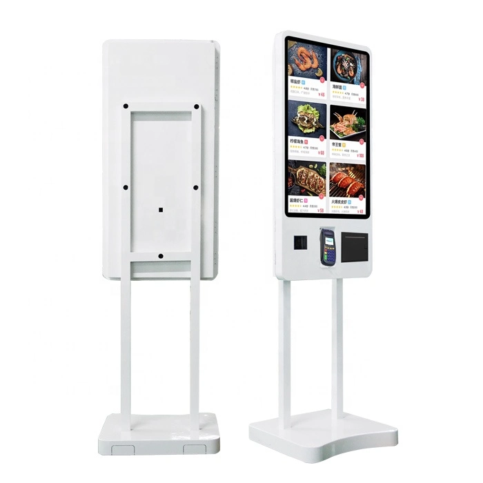 32 Inch Food Ordering Self Service Bill Payment Kiosk Cash Acceptor Ticket Vending Machine