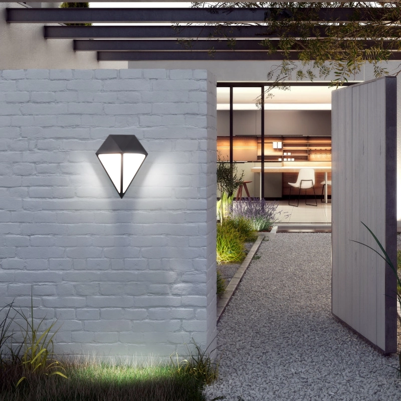 Nórdico moderno y minimalista pequeño lindo patio jardín exterior LED decoración paisaje IP65 Resistente al agua la fundición de aluminio de las lámparas de pared exterior