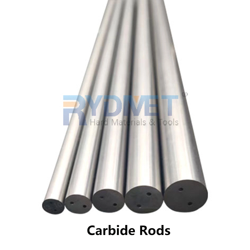 Cemented 2 Helical Spiral 40 Degree Coolant Holes Cemented Tungsten Carbide Rods