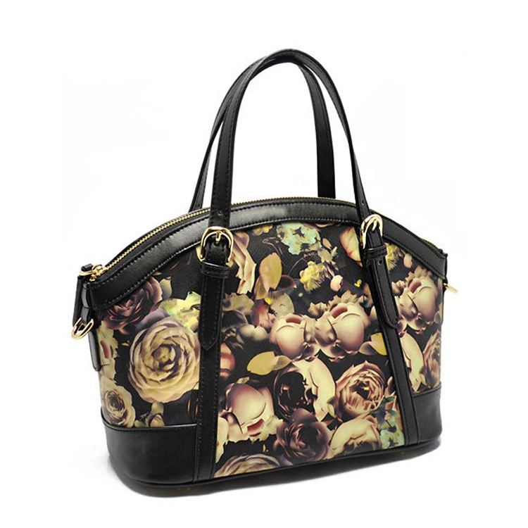 OEM ODM Fashion Flowers Custom Designer Leather Tote Women Bag