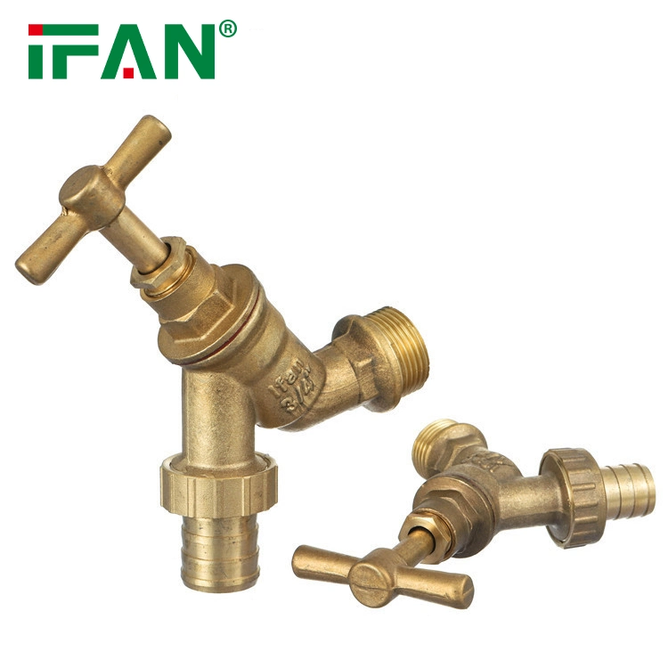 Ifan 1/2-3/4" Szie Customized Brass Bibcock Yellow Wholesale/Supplier Brass Faucet