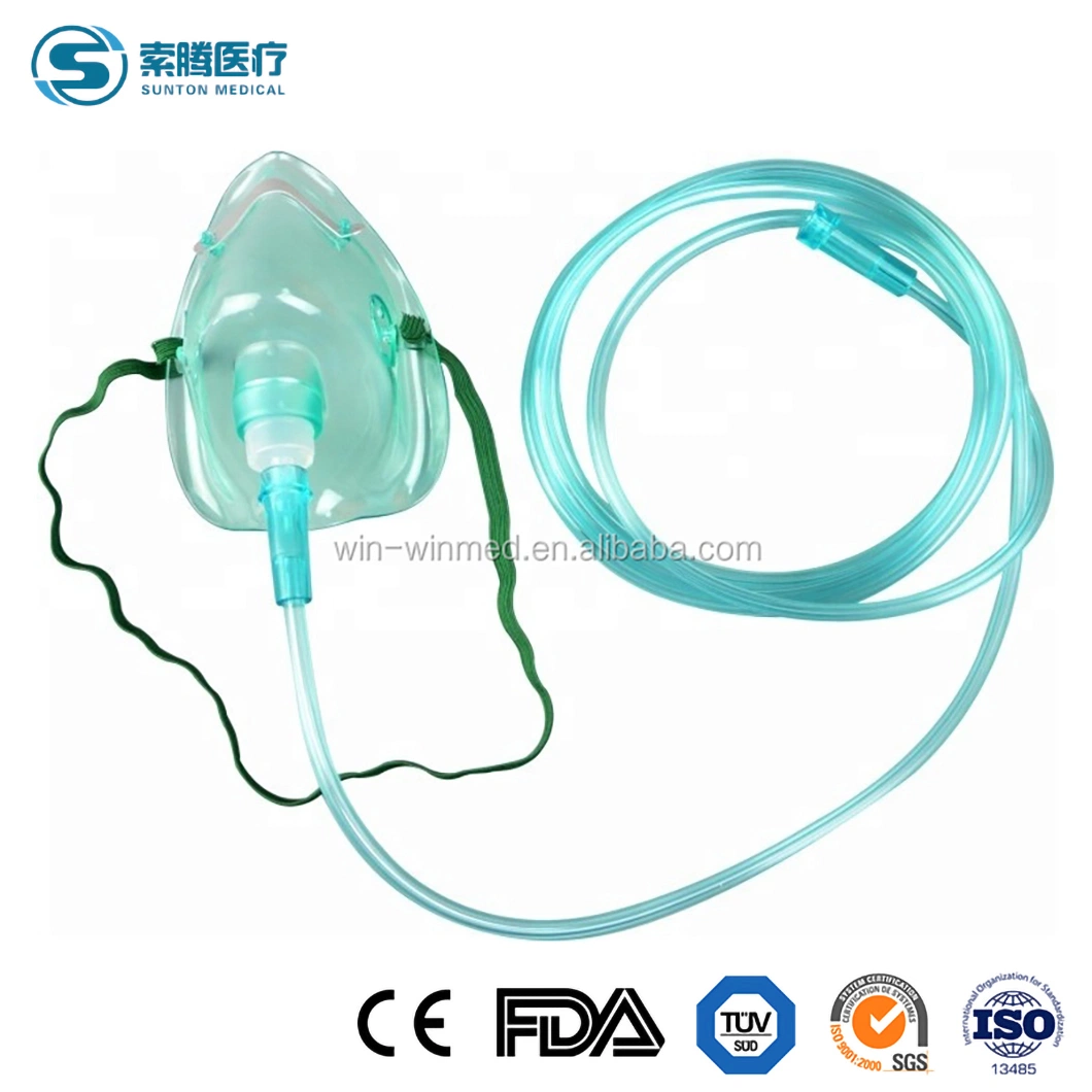 Sunton China produtos descartáveis de máscara de oxigênio fabricantes XL MÁSCARA DE OXIGÉNIO Outros Consumíveis Médicos Anestesia Médica máscara de oxigênio usado para máquina de anestesia