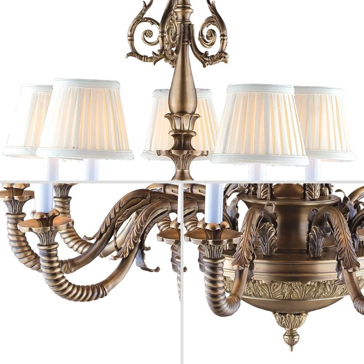 Anpassbare Top-Qualität American Antique Brass Vintage Classic Kronleuchter Licht Für Wohnzimmer