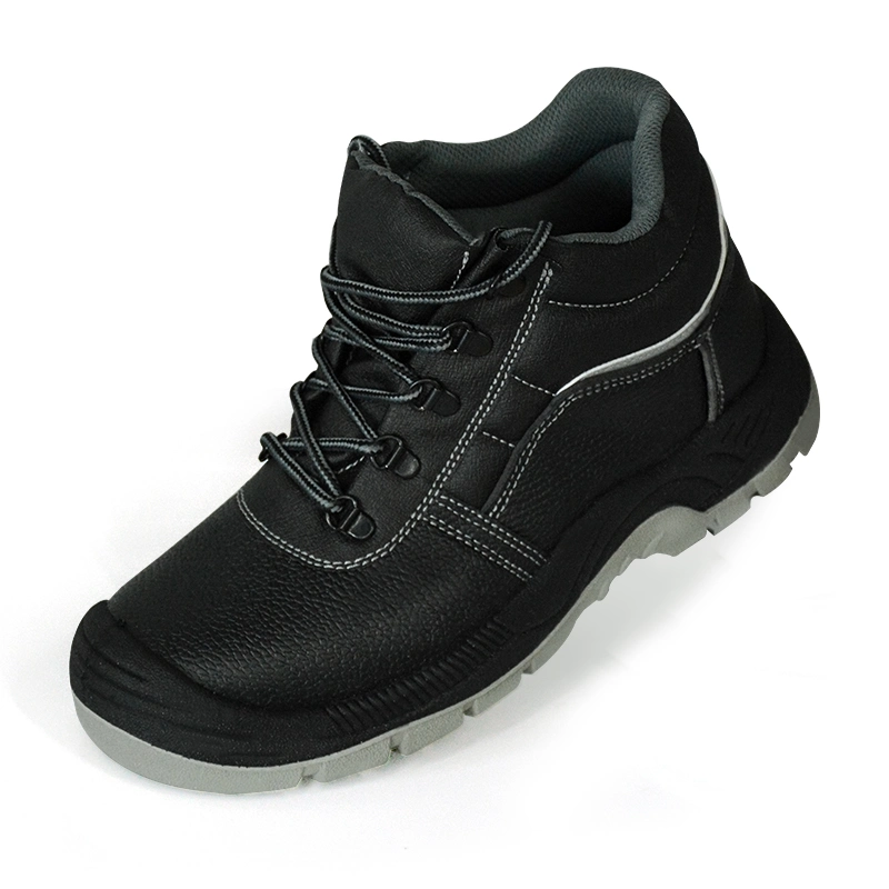 Black Leather S3 Src Anti Static Water Proof Industrial Safety Shoes for Work