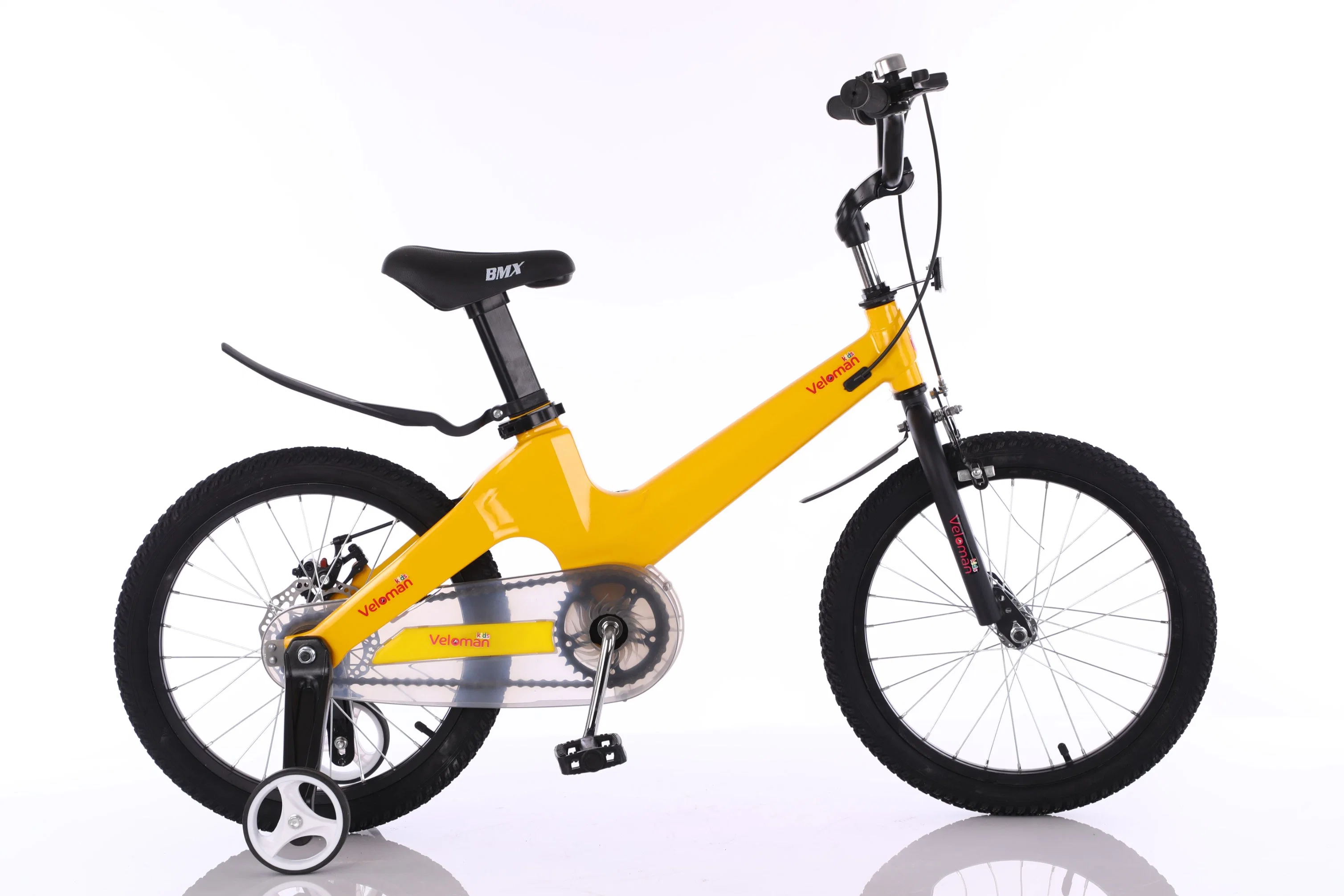 12" 14" 16" 18" Magnesium Alloy Integrated Frame Wheel Fork Children Kids Bicycle with Training Wheels Inner Brake Cable