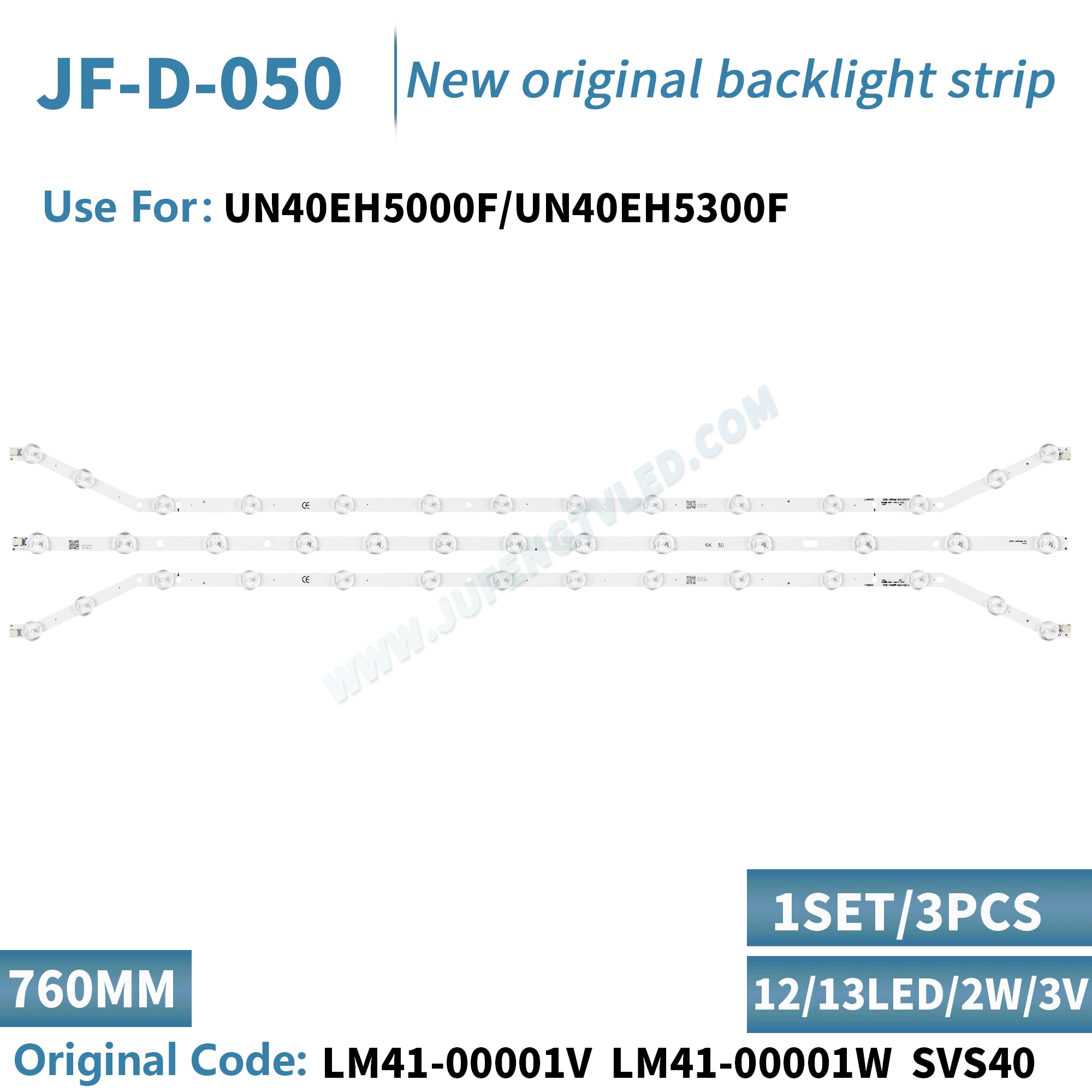 JF-D-050 retroiluminación de TV LED uso para 40'' D3ge-400SMA/400SMB-R2 Bn96-28766A/Bn96-28767A