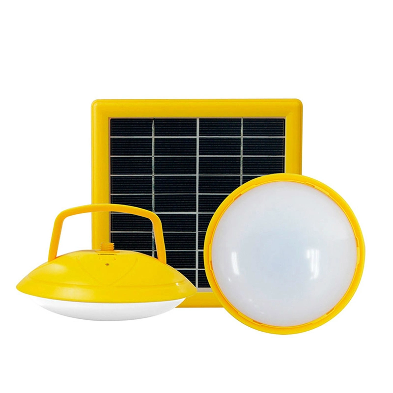 Portable Solar Camping Kit with 2 Bulbs and Phone Charging Function