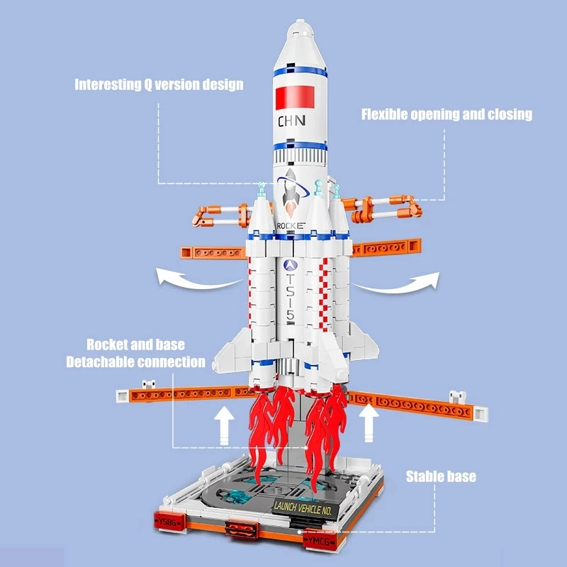 Low Price City Aerospace Rocket Space Exploration Educational Toys Plastic Building Block Toy for Children Exquisitely Building Block Toy