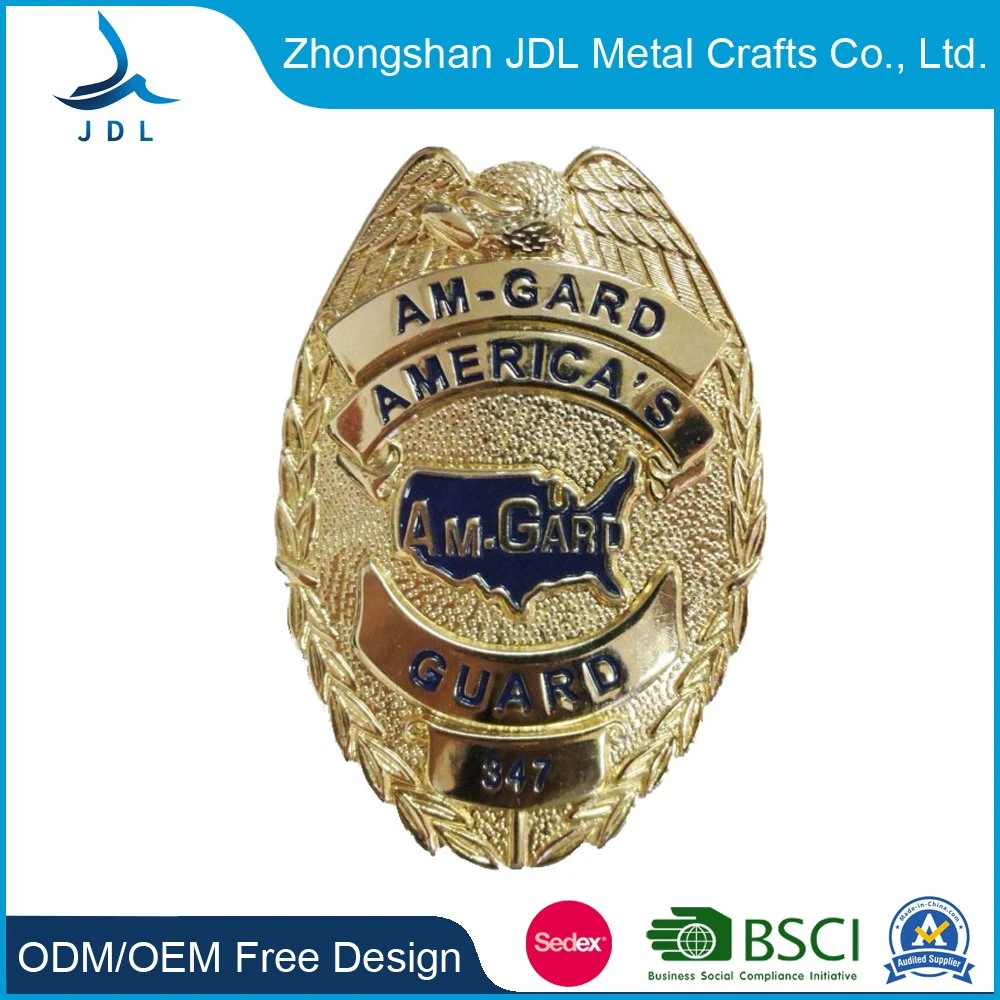 Special Discount Manufactury Soft Enamel Car Football No Minimum Order Metal Custom Security Police Badges