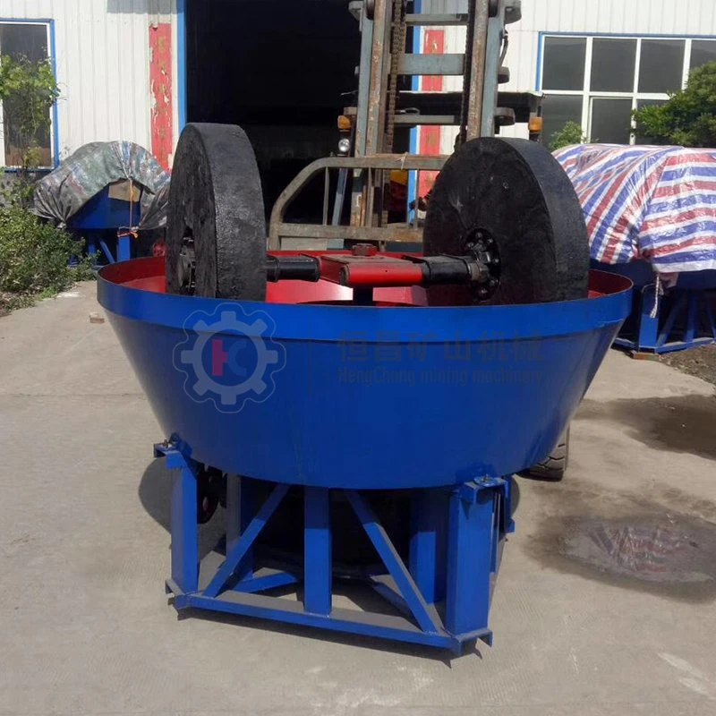 Small Scale Gold Mining Equipment Wet Pan Mill Round Mill Gold Round Mill Shipping to Zimbabwe