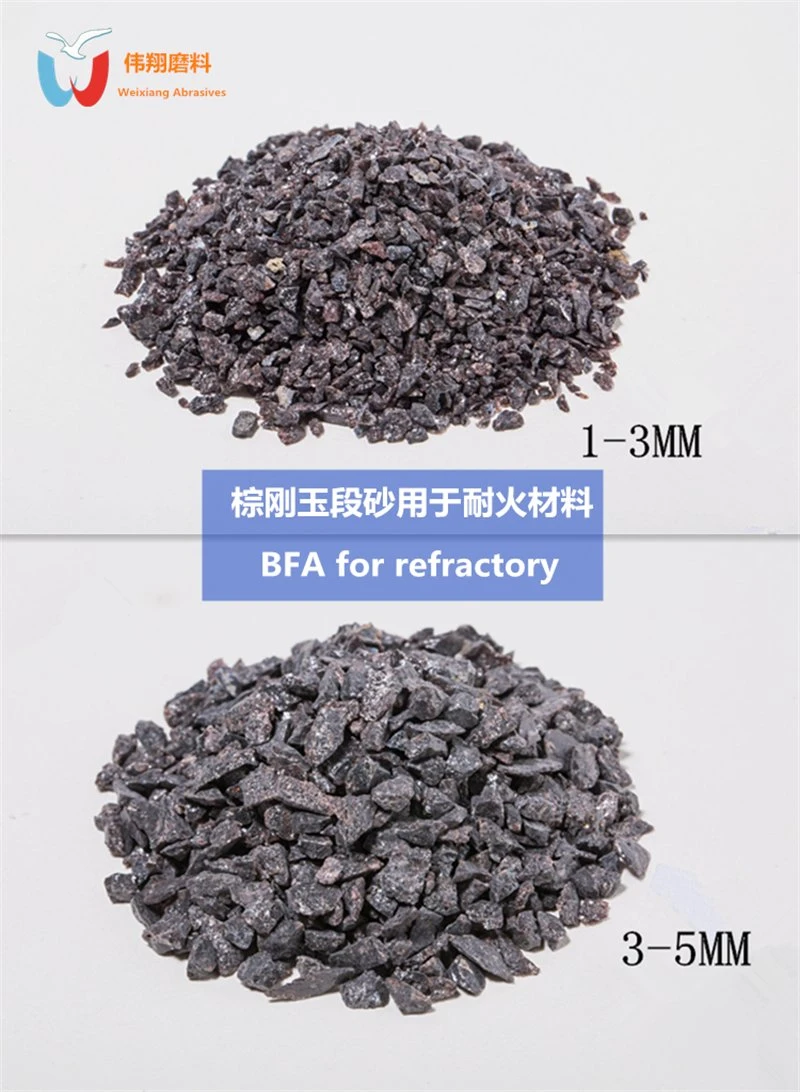 3-5мм корунд коричневого цвета Порошок для огнеупорного материала