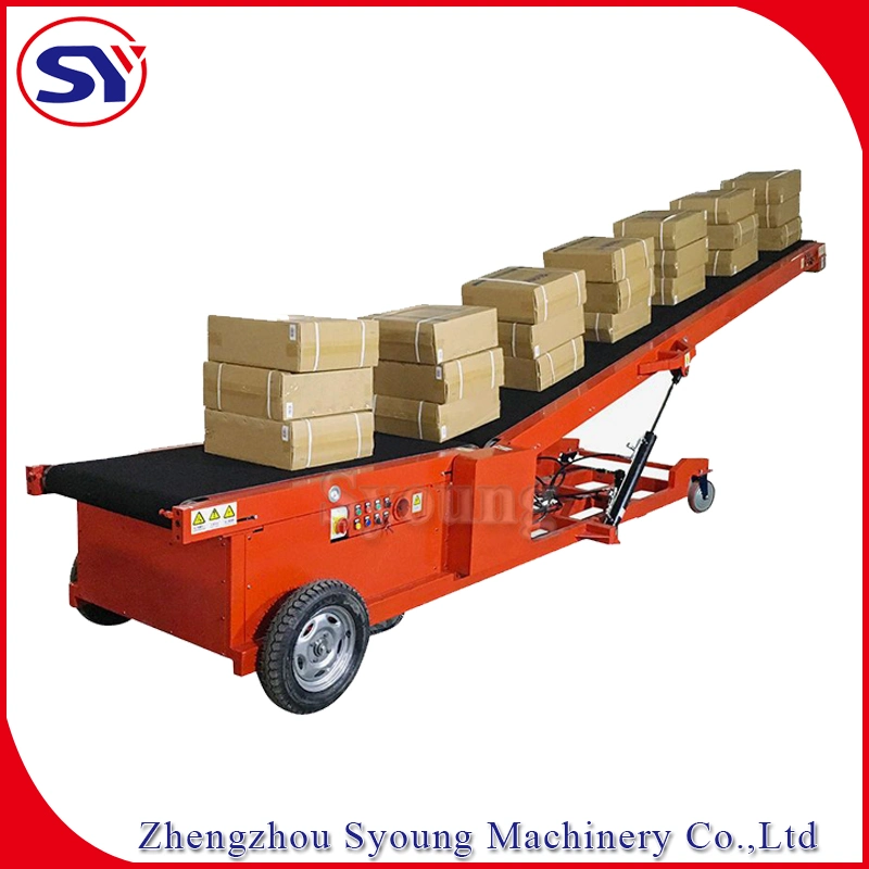 Mobile Flexible Belt Conveyor Telescopic Conveyer Combined for Container Truck Warehouse Loading Unloading