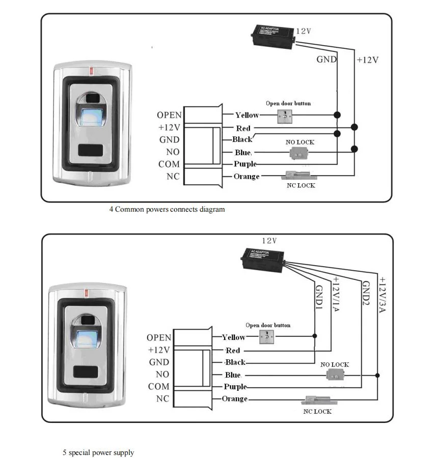 Metal Waterproof Fingerprint Access Control for Automatic Doors