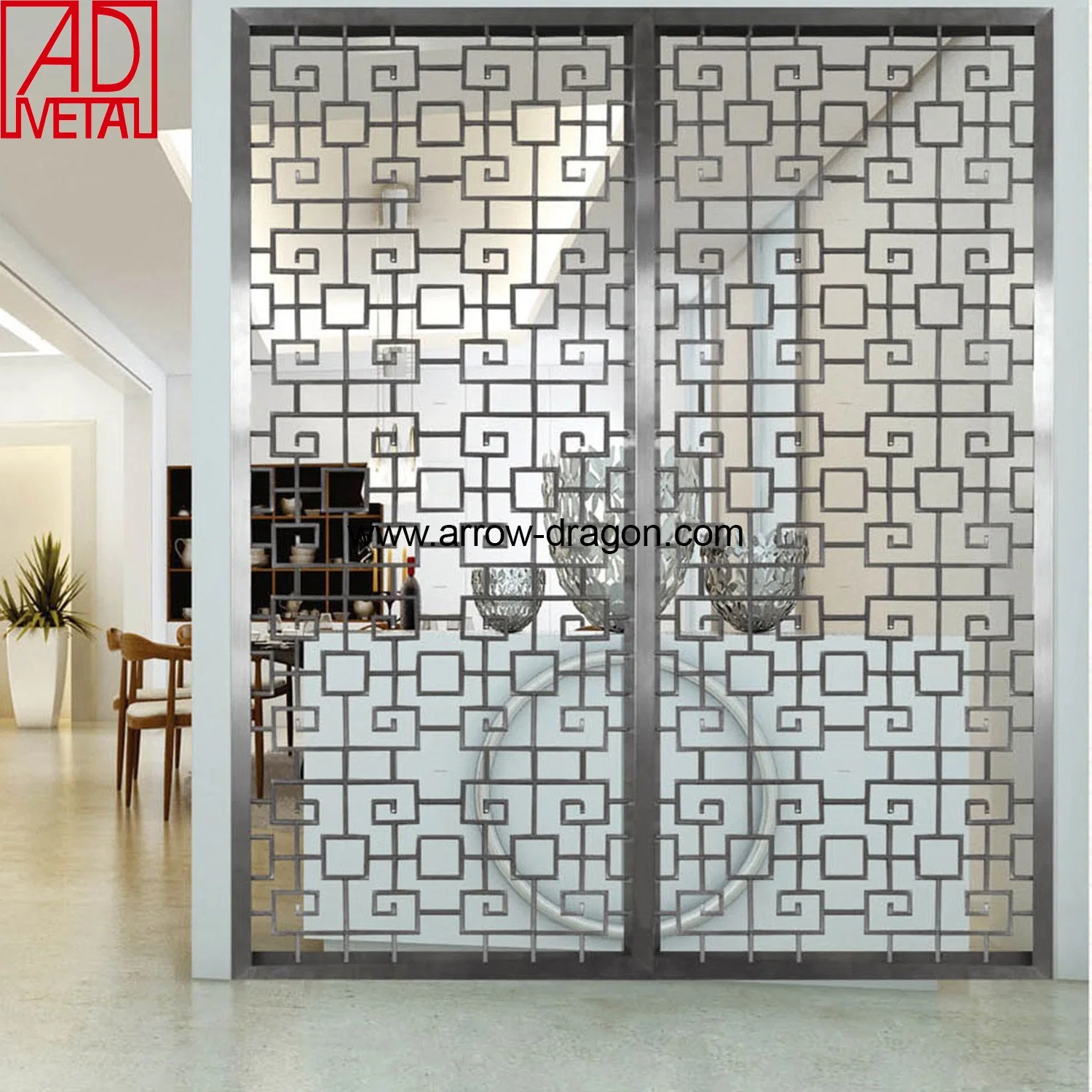 Aluminum Stainless Steel Brass Laser Cut CNC Router Wall Cladding Perforated Sheet Screen Panel for Hotel/Cafe/Office Partition Divider