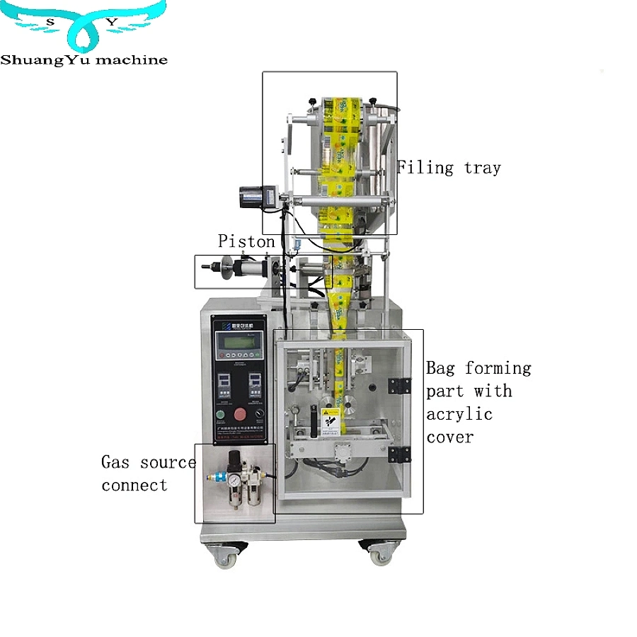 Automatic Plastic Bag Liquid Milk Yogurt Honey Fruit Juice Ice Lolly Popsicle Food Oil Ketchup Sauce Shampoo Filling Sealing Packing Machine