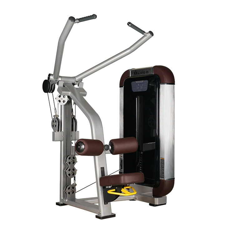 Lmcc Máquina de Lat Pulldown con carga de pin para gimnasio comercial Equipo de fitness Máquina de Lat Pulldown sentado.