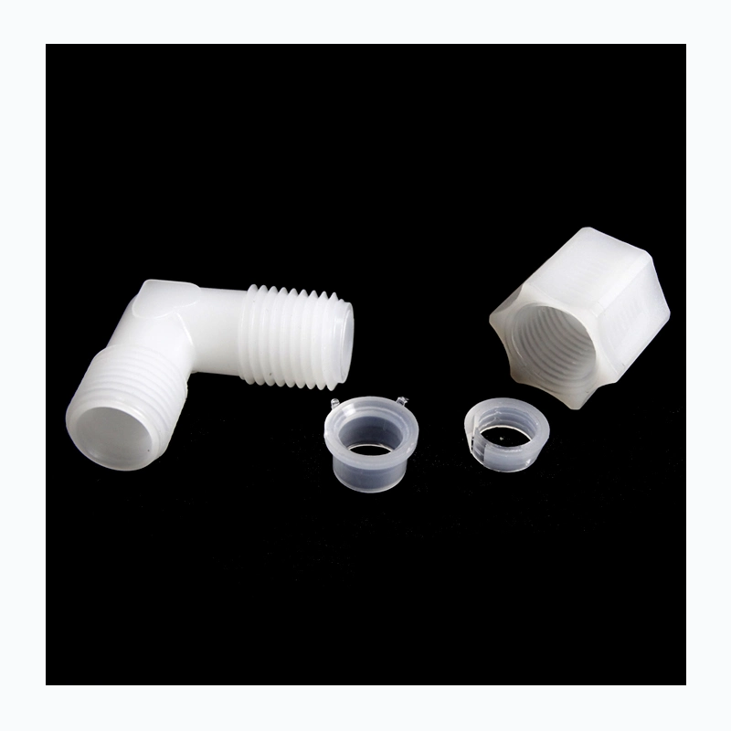 PVDF 90 Hot Degree Male Elbow Vsjoco Union Connectors Plastic Bushing Sealed Pipe Extension Joint